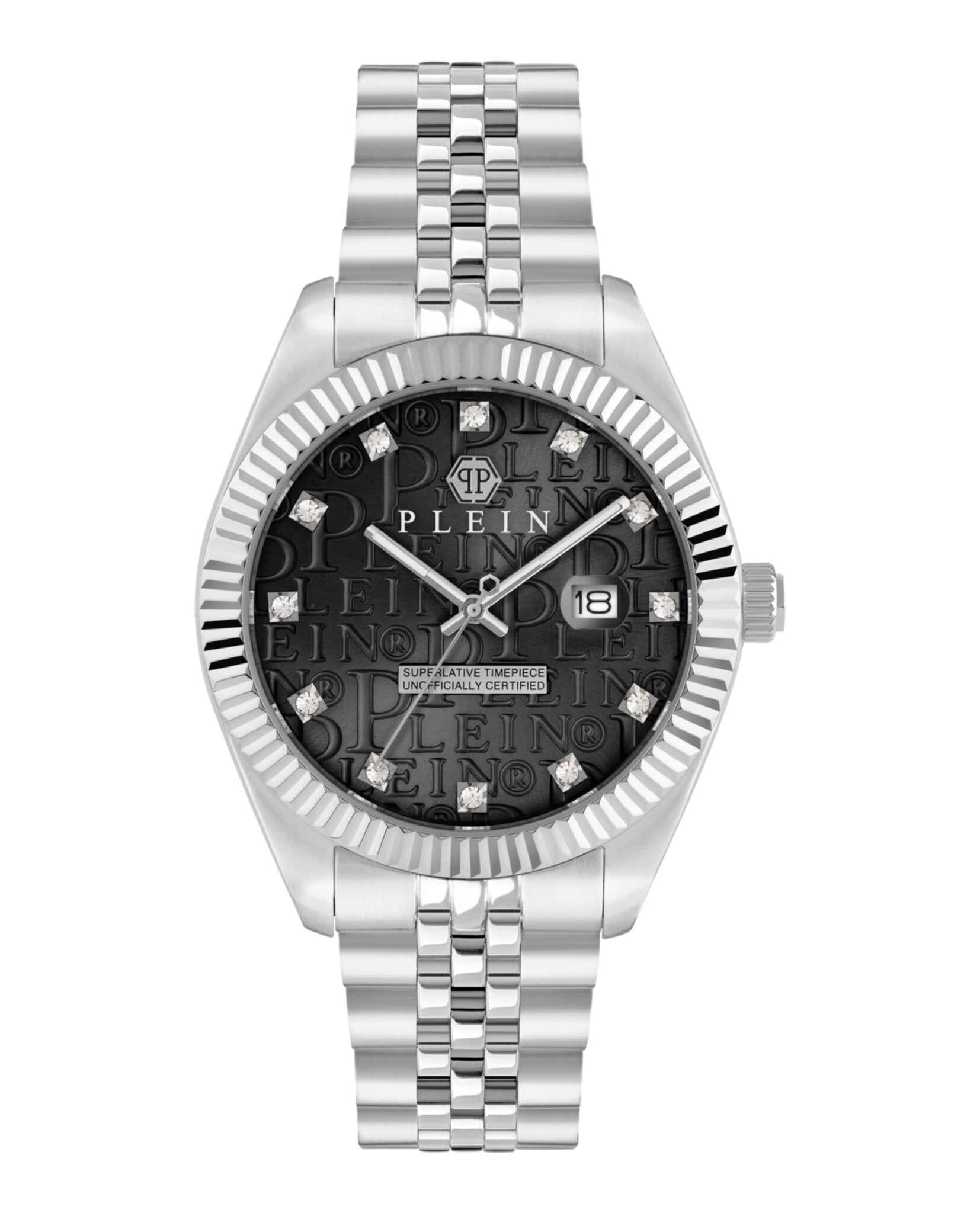 Philipp Plein Mens Stainless Steel 41mm Bracelet Fashion Watch Stainless Steel