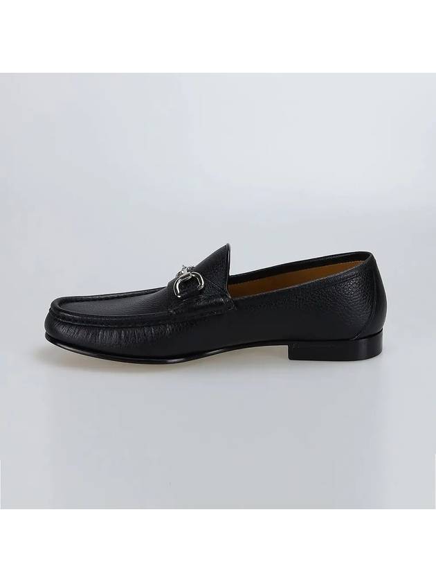 Gucci Horsesbit Nestor Grain Leather Loafers Black