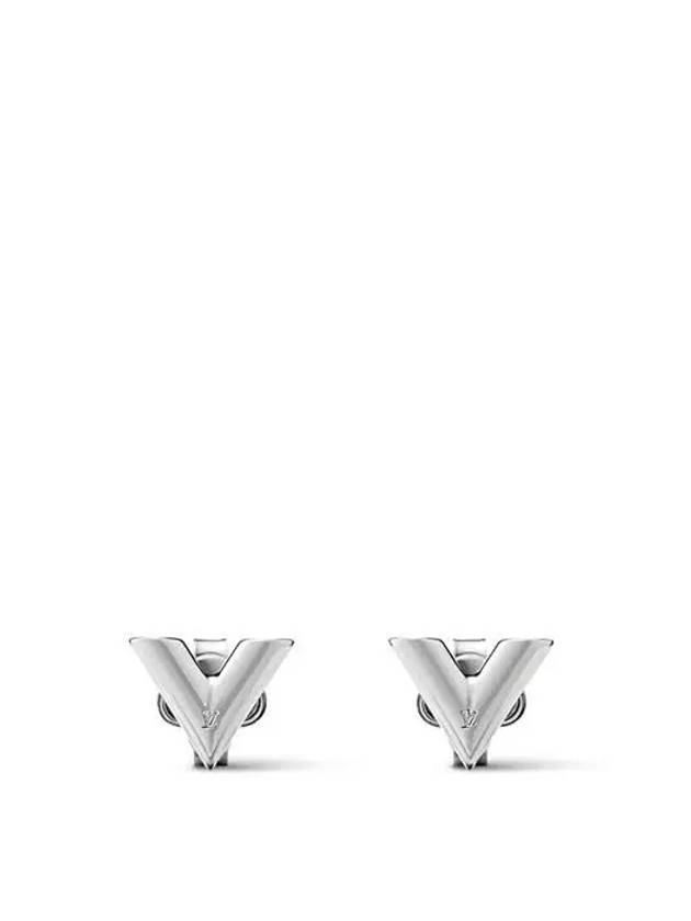 Louis Vuitton Essential V Stud Earrings Silver