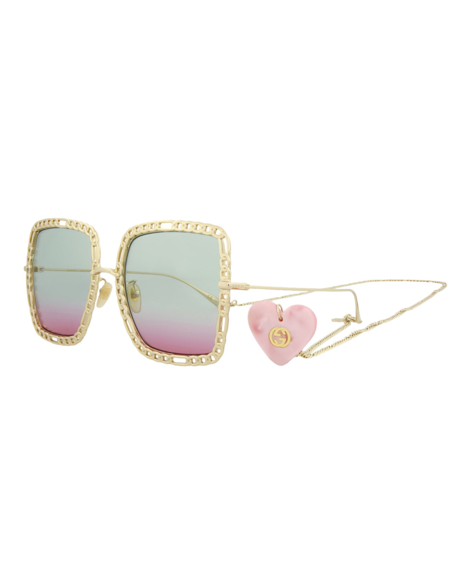 Square-Metal Frame Sunglasses
