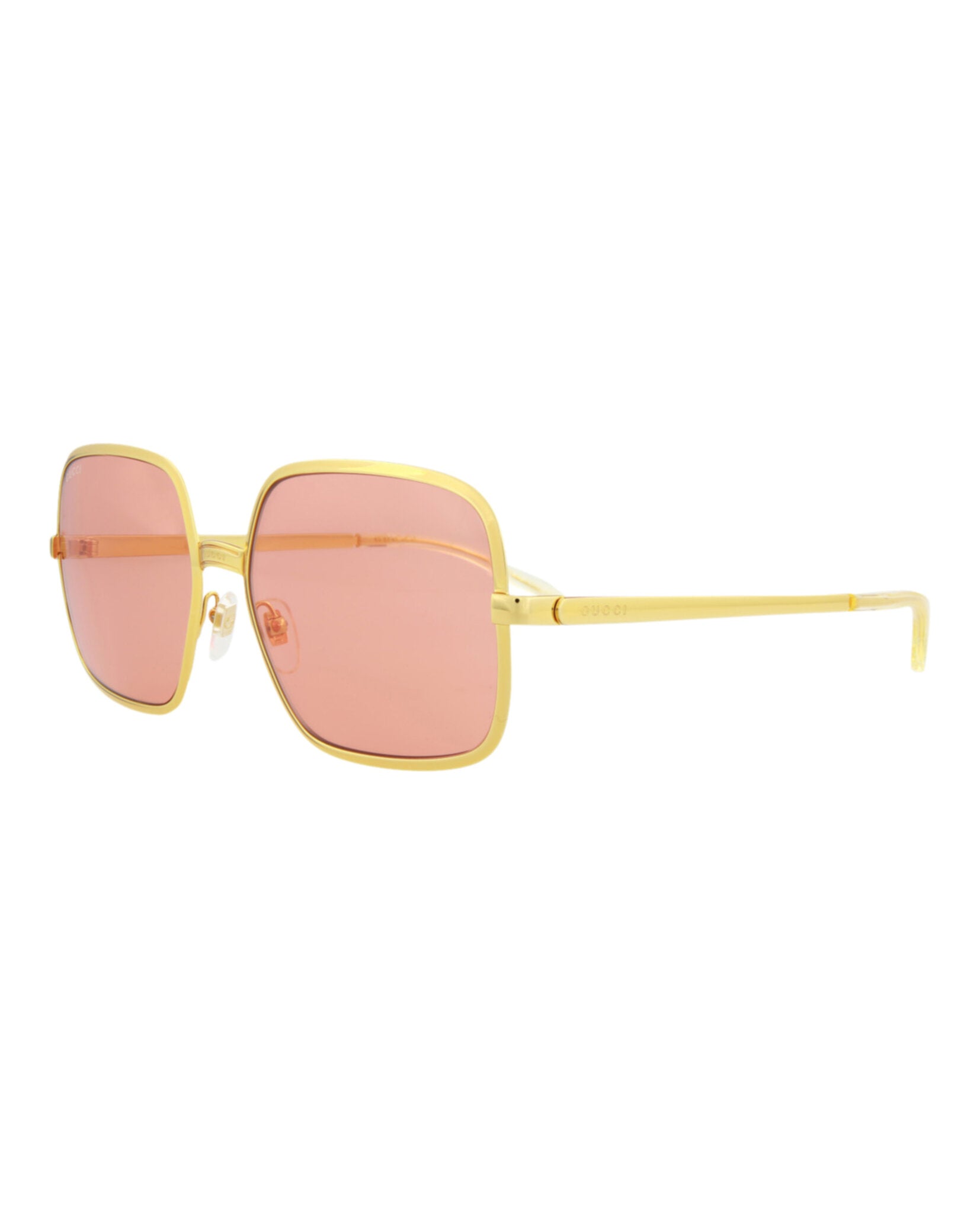 Gucci Square-Frame Metal Sunglasses