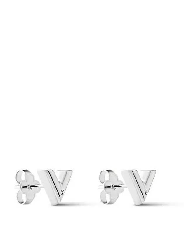 Louis Vuitton Essential V Stud Earrings Silver