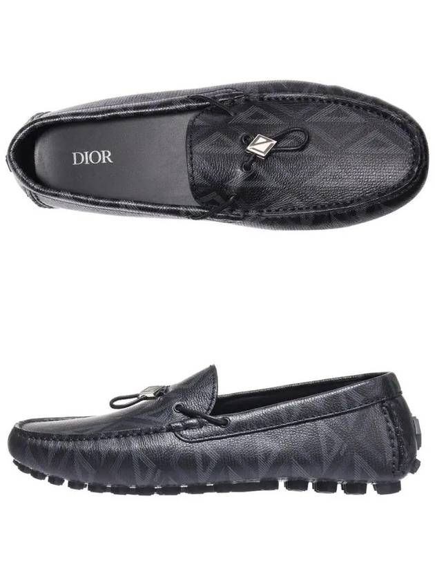 Christian Dior CD Diamond Drawstring Loafers Black