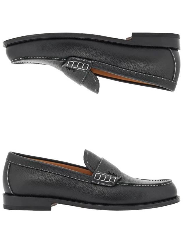 Christian Dior Granville Grained Calfskin Loafers Black