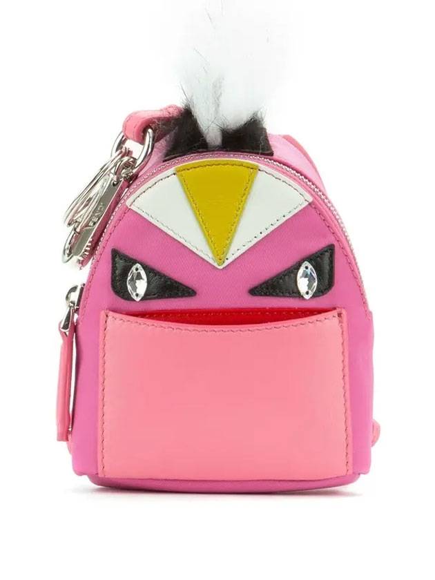 Fendi Bug Backpack Key Holder Pink