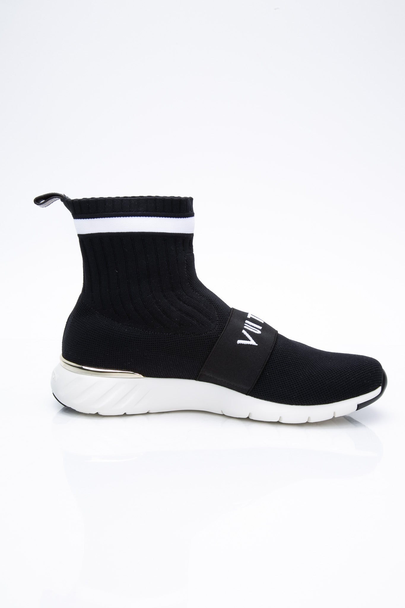 LOUIS VUITTON Monogram Stretch Fabric Aftergame Sneaker Boots 38.5