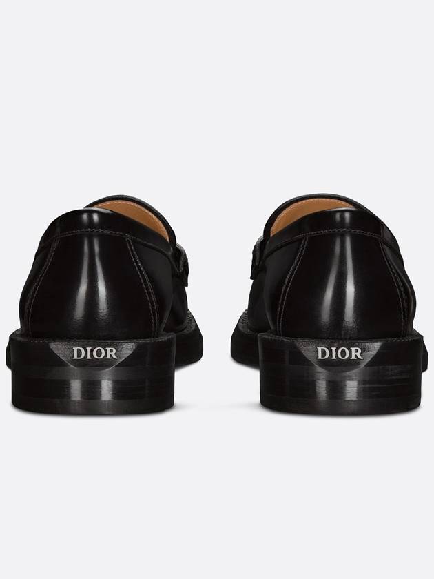 Christian Dior Carlo Polished Calfskin Loafers Black
