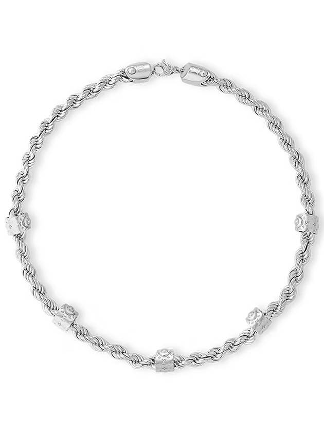 Louis Vuitton LV Rope Necklace Silver