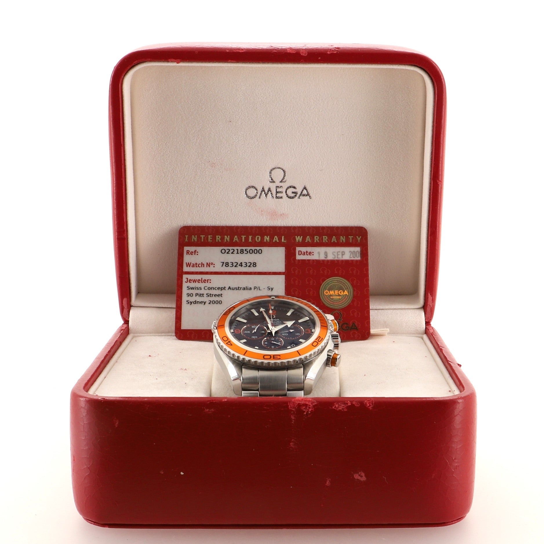 Omega Seamaster Planet Ocean 600M Co-Axial Chronometer Chronograph Automatic Watch Stainless Steel 45