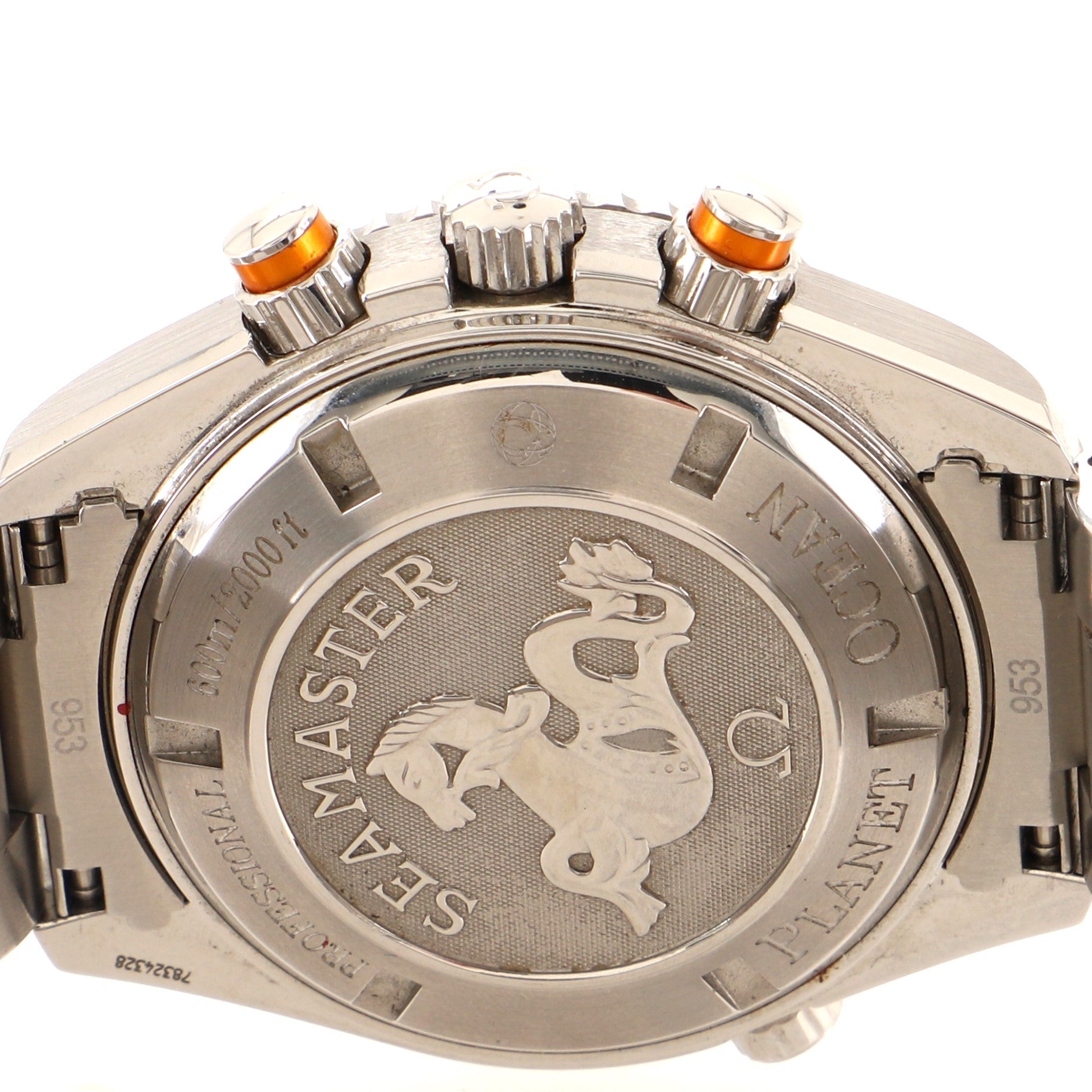 Omega Seamaster Planet Ocean 600M Co-Axial Chronometer Chronograph Automatic Watch Stainless Steel 45