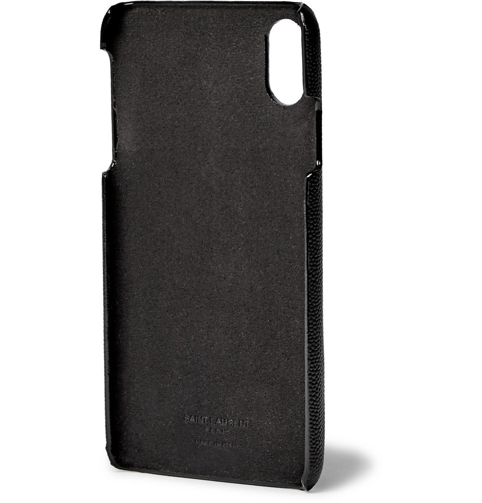 SAINT LAURENT  GRAINED-LEATHER IPHONE XS CASE