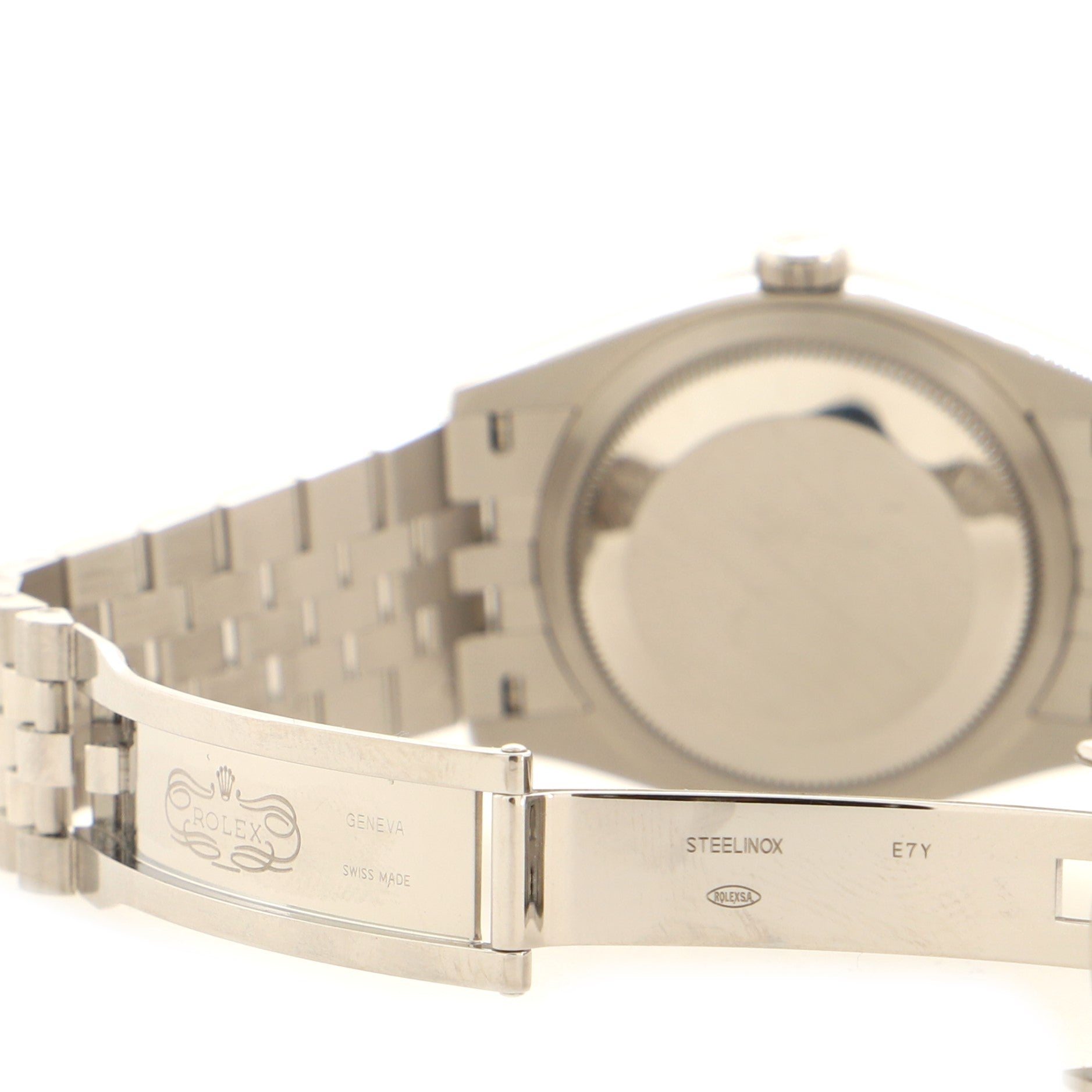 Rolex Oyster Perpetual Datejust Automatic Watch Stainless Steel and White Gold with Diamond VI and IX Numerals 36