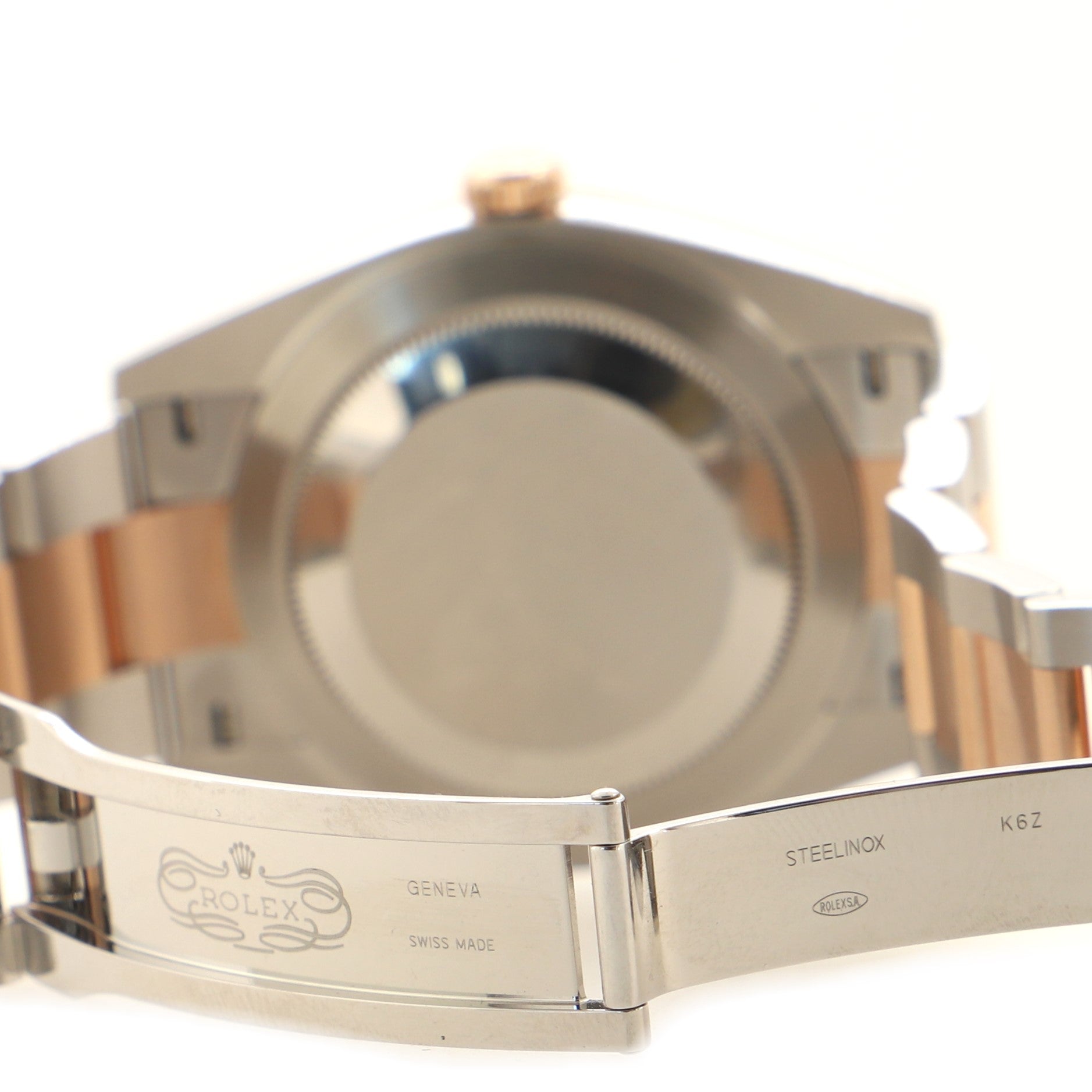 Rolex Oyster Perpetual Datejust Automatic Watch Stainless Steel and Rose Gold with Diamond Markers 41