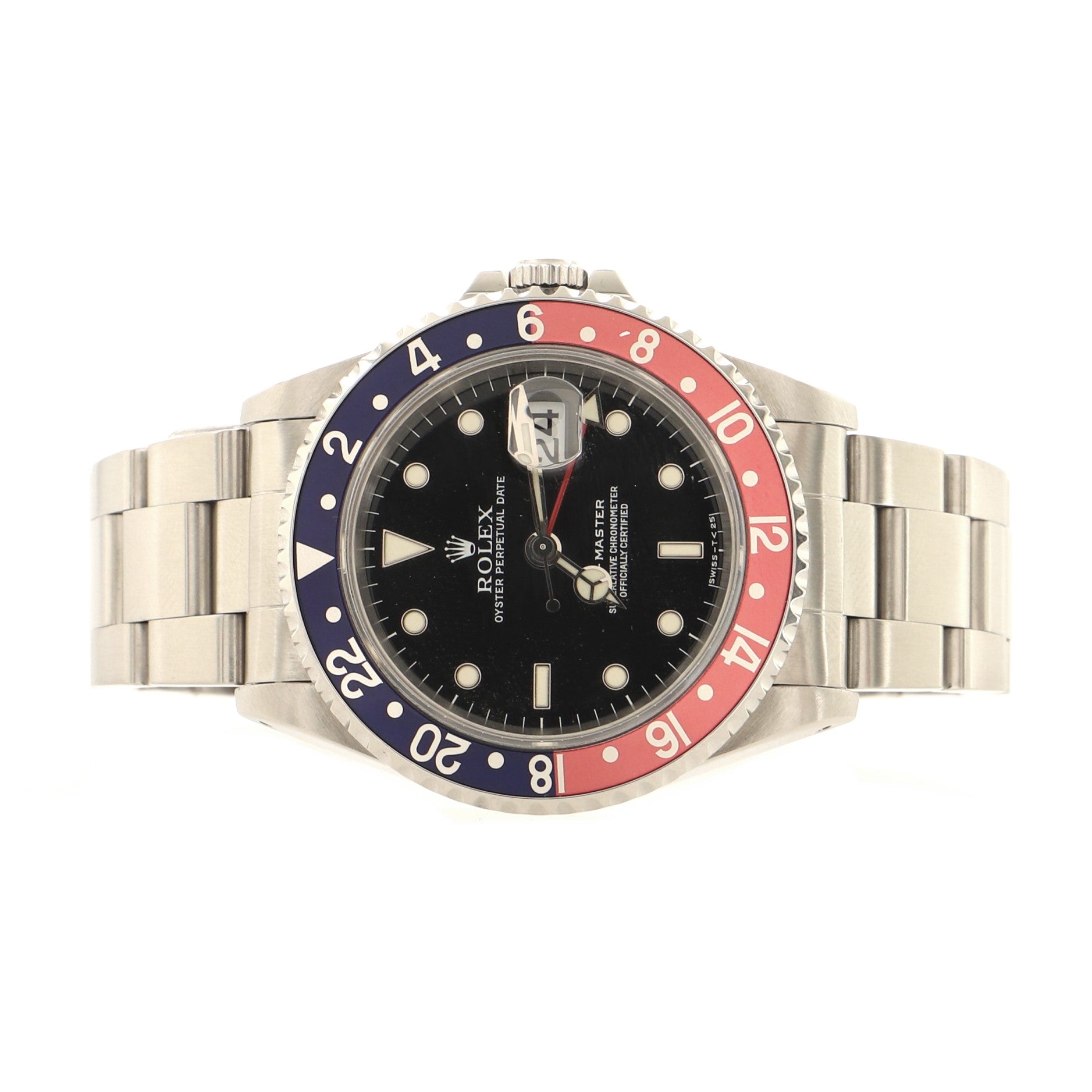Rolex Oyster Perpetual Date GMT-Master Pepsi Automatic Watch Stainless Steel 40