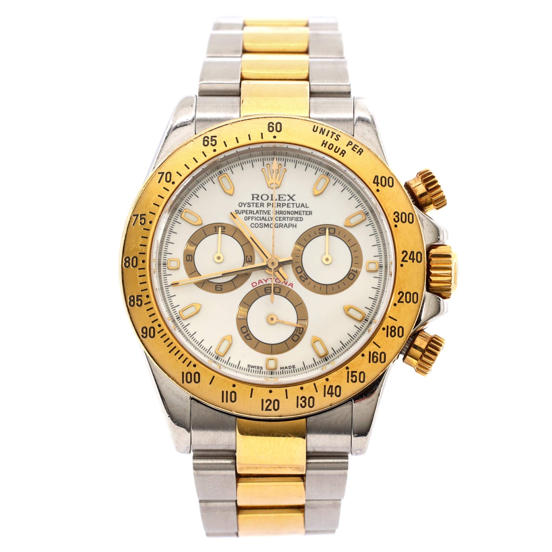 Rolex Oyster Perpetual Cosmograph Daytona Automatic Watch Stainless Steel and Yellow Gold 40