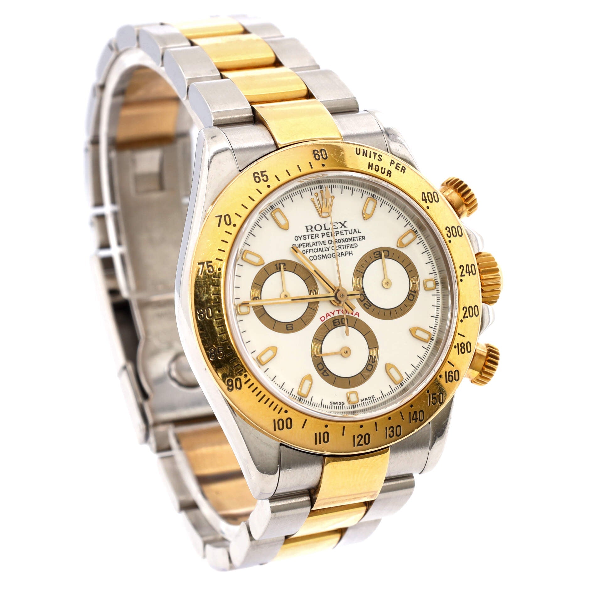 Rolex Oyster Perpetual Cosmograph Daytona Automatic Watch Stainless Steel and Yellow Gold 40