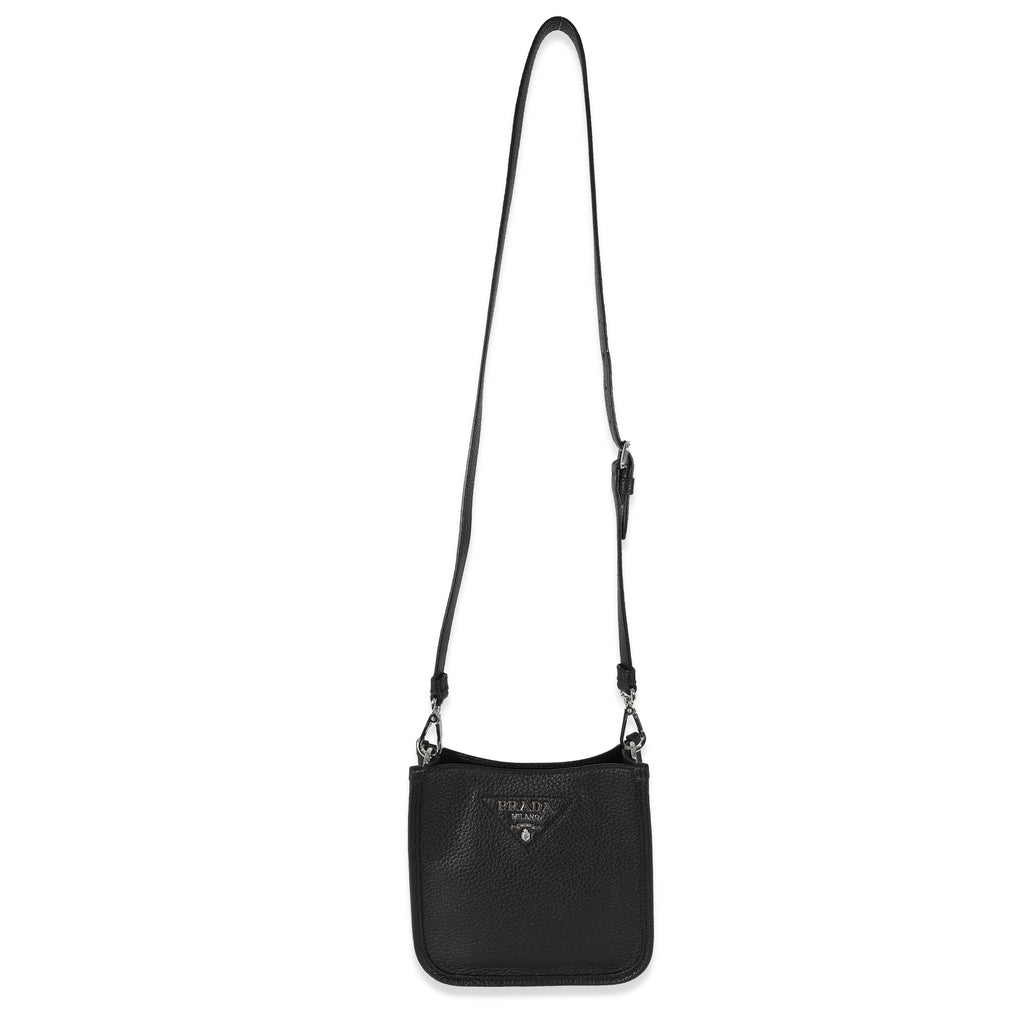 Prada Black Leather Mini Shoulder Bag