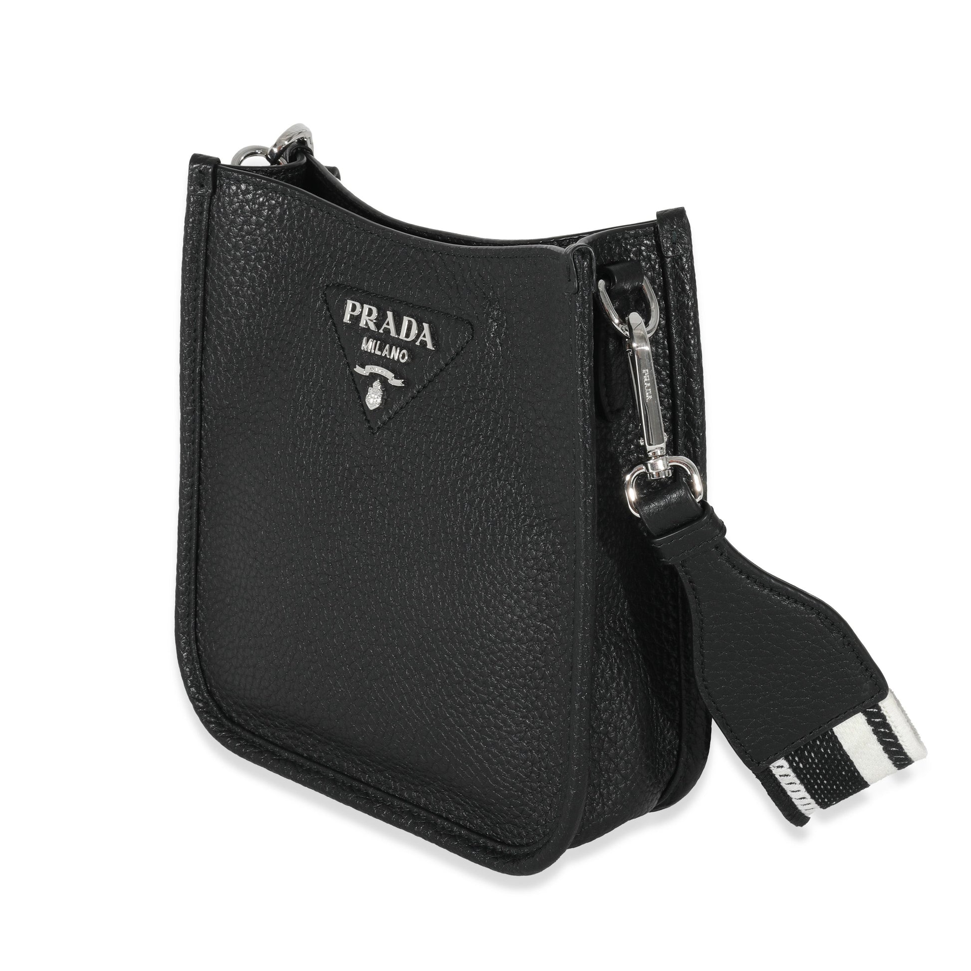 Prada Black Leather Mini Shoulder Bag