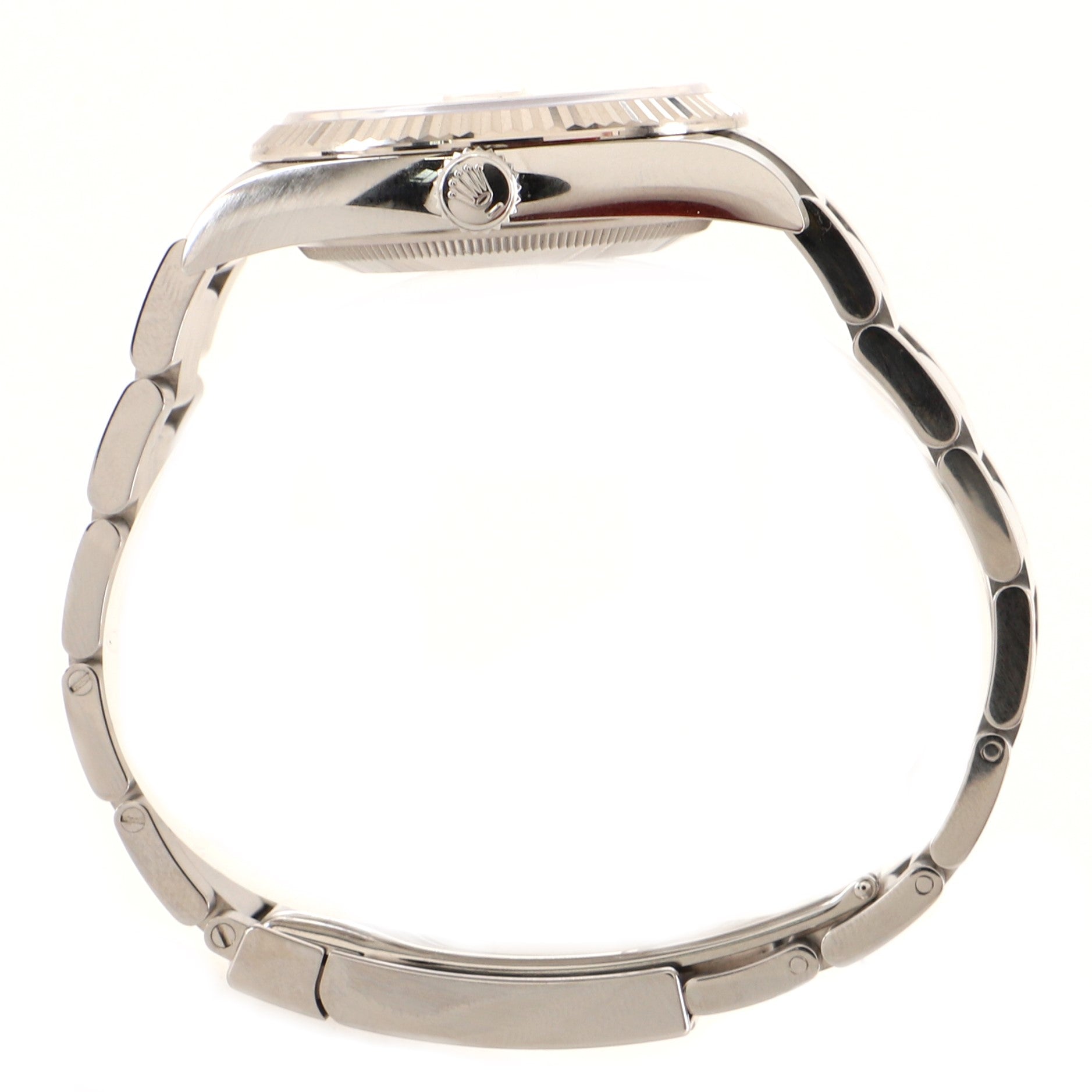 Rolex Oyster Perpetual Datejust Automatic Watch Stainless Steel and White Gold with Diamond VI and IX Numerals 36