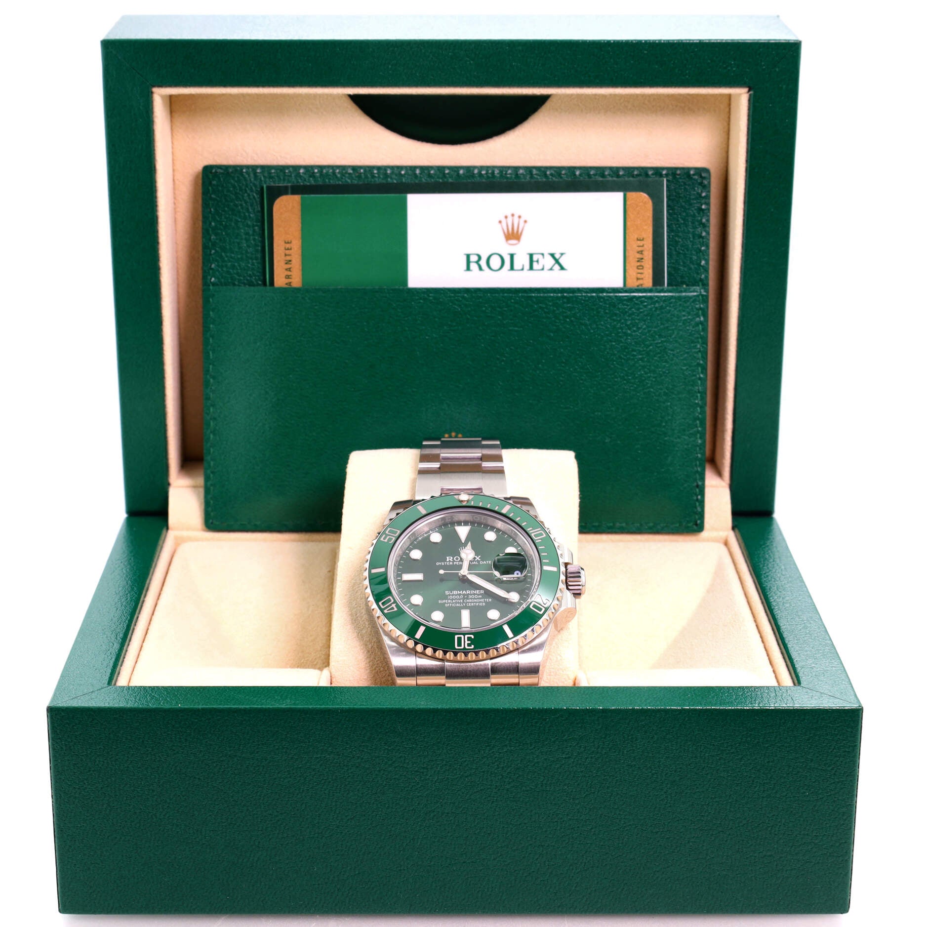 Rolex Oyster Perpetual Submariner Hulk Date Automatic Watch Stainless Steel and Cerachrom 40