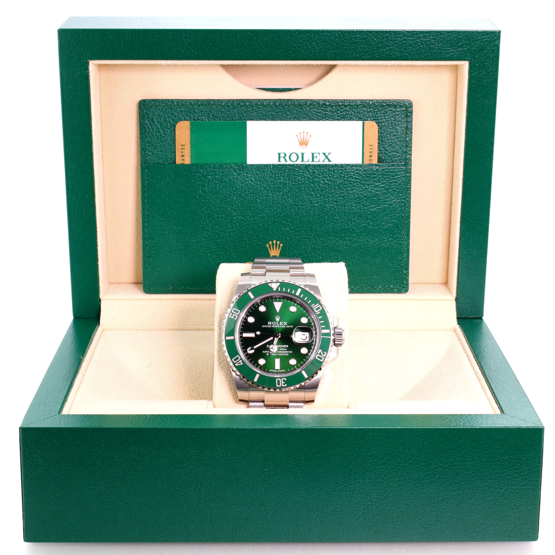 Rolex Oyster Perpetual Submariner Hulk Date Automatic Watch Stainless Steel and Cerachrom 40