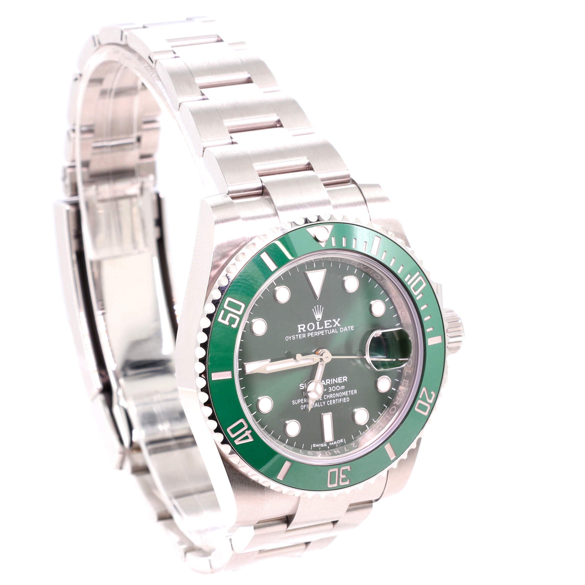 Rolex Oyster Perpetual Submariner Hulk Date Automatic Watch Stainless Steel and Cerachrom 40