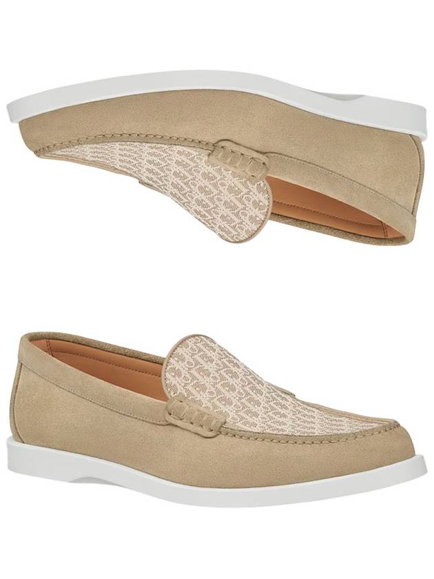 Christian Dior Granville Oblique Jacquard Suede Loafer Beige