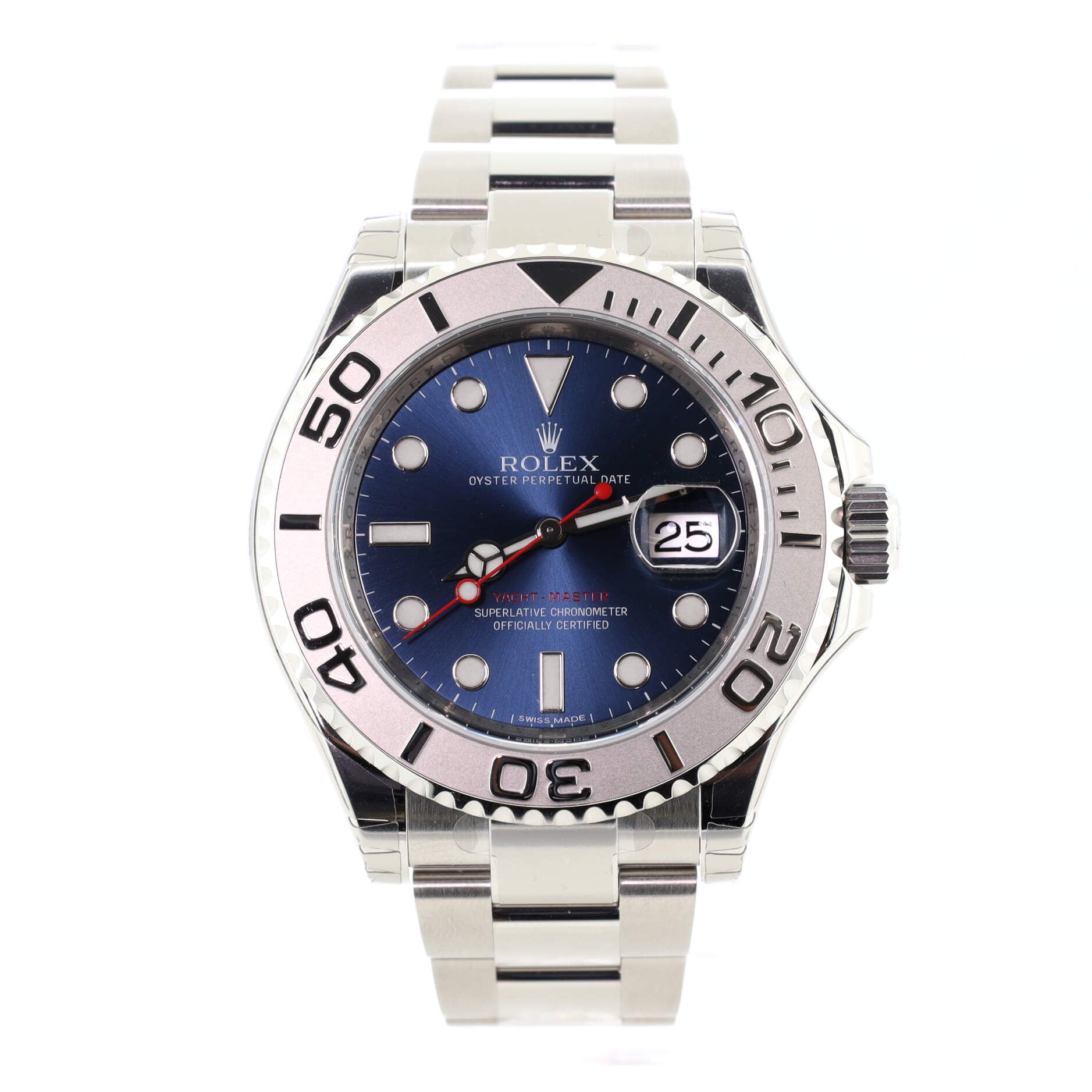 Rolex Oyster Perpetual Yacht-Master Automatic Watch Stainless Steel and Platinum 40