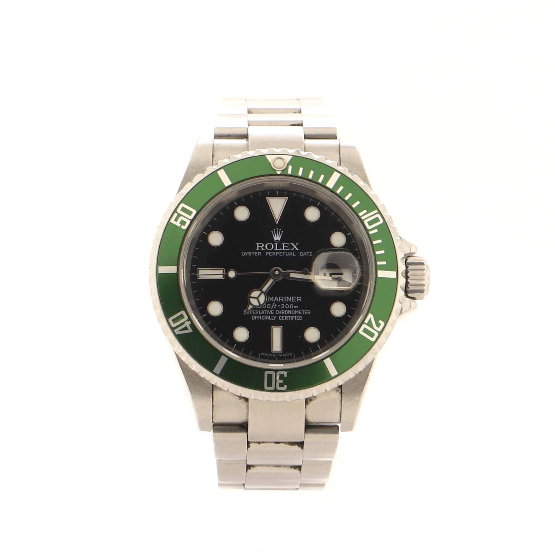 Rolex Oyster Perpetual Submariner Kermit Date Automatic Watch Stainless Steel 40