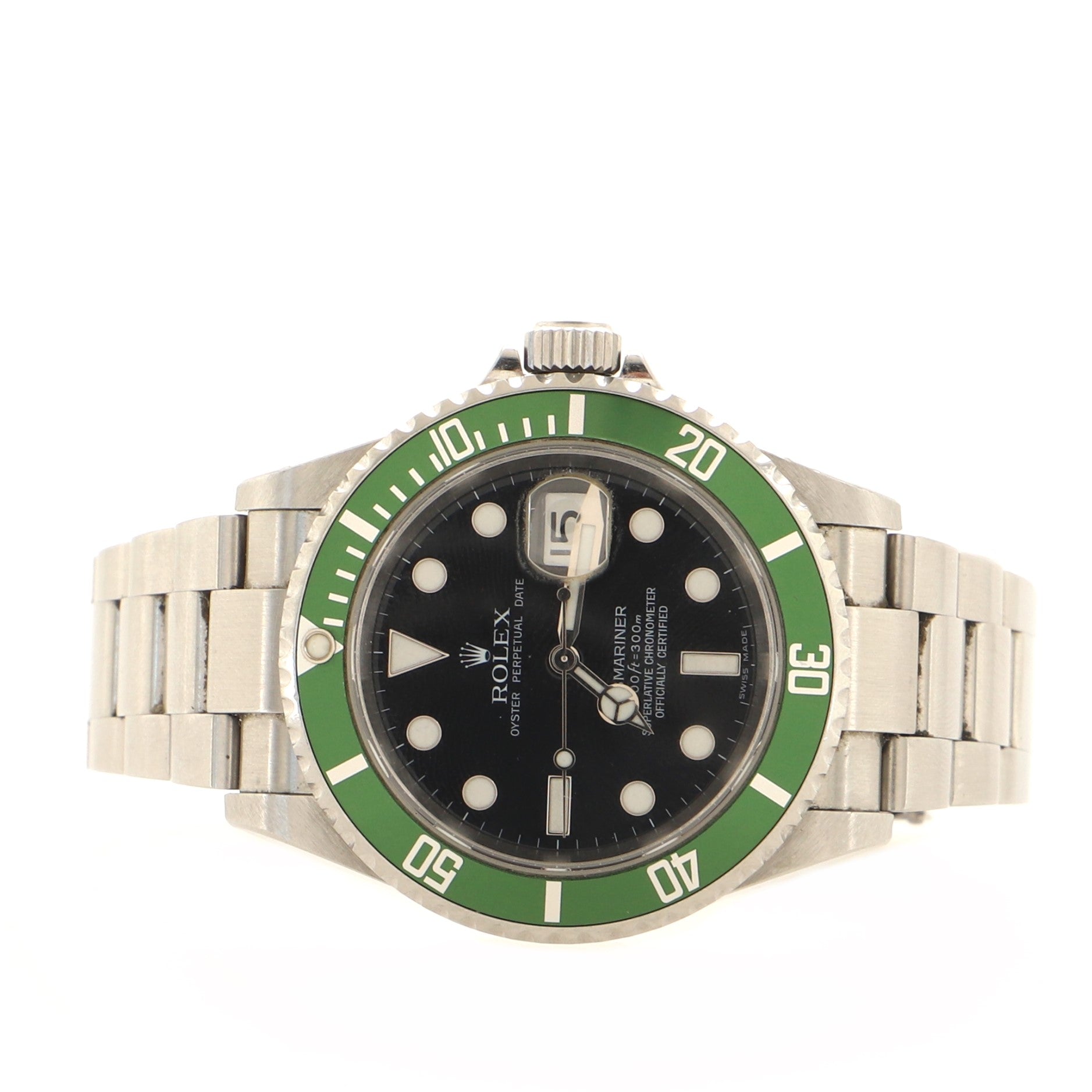 Rolex Oyster Perpetual Submariner Kermit Date Automatic Watch Stainless Steel 40