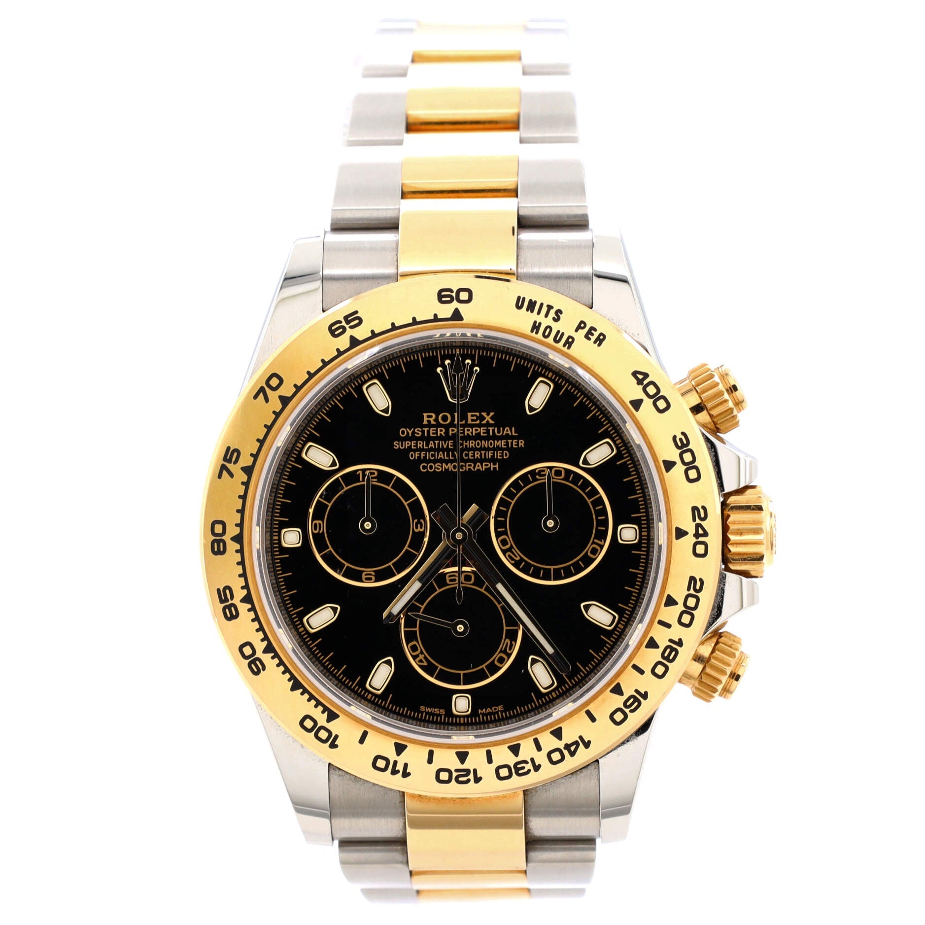 Rolex Oyster Perpetual Cosmograph Daytona Automatic Watch Stainless Steel and Yellow Gold 40