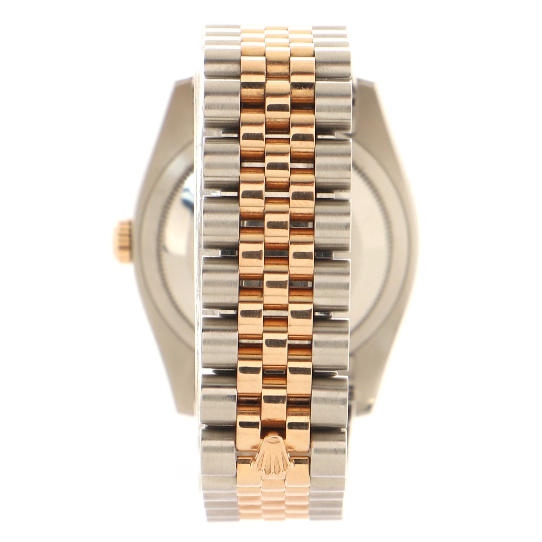 Rolex Oyster Perpetual Datejust Automatic Watch Stainless Steel and Rose Gold with Diamond Markers 36