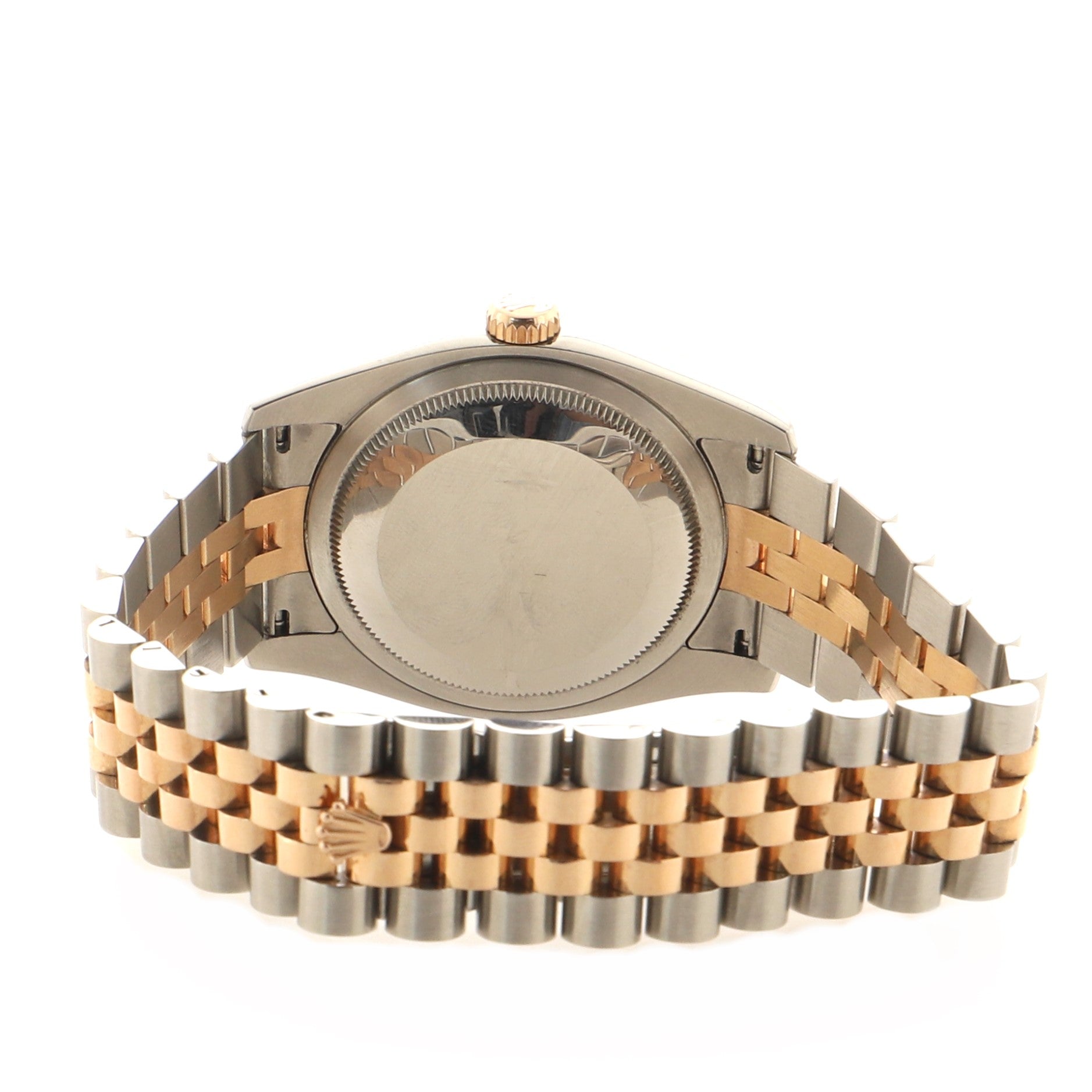 Rolex Oyster Perpetual Datejust Automatic Watch Stainless Steel and Rose Gold with Diamond Markers 36