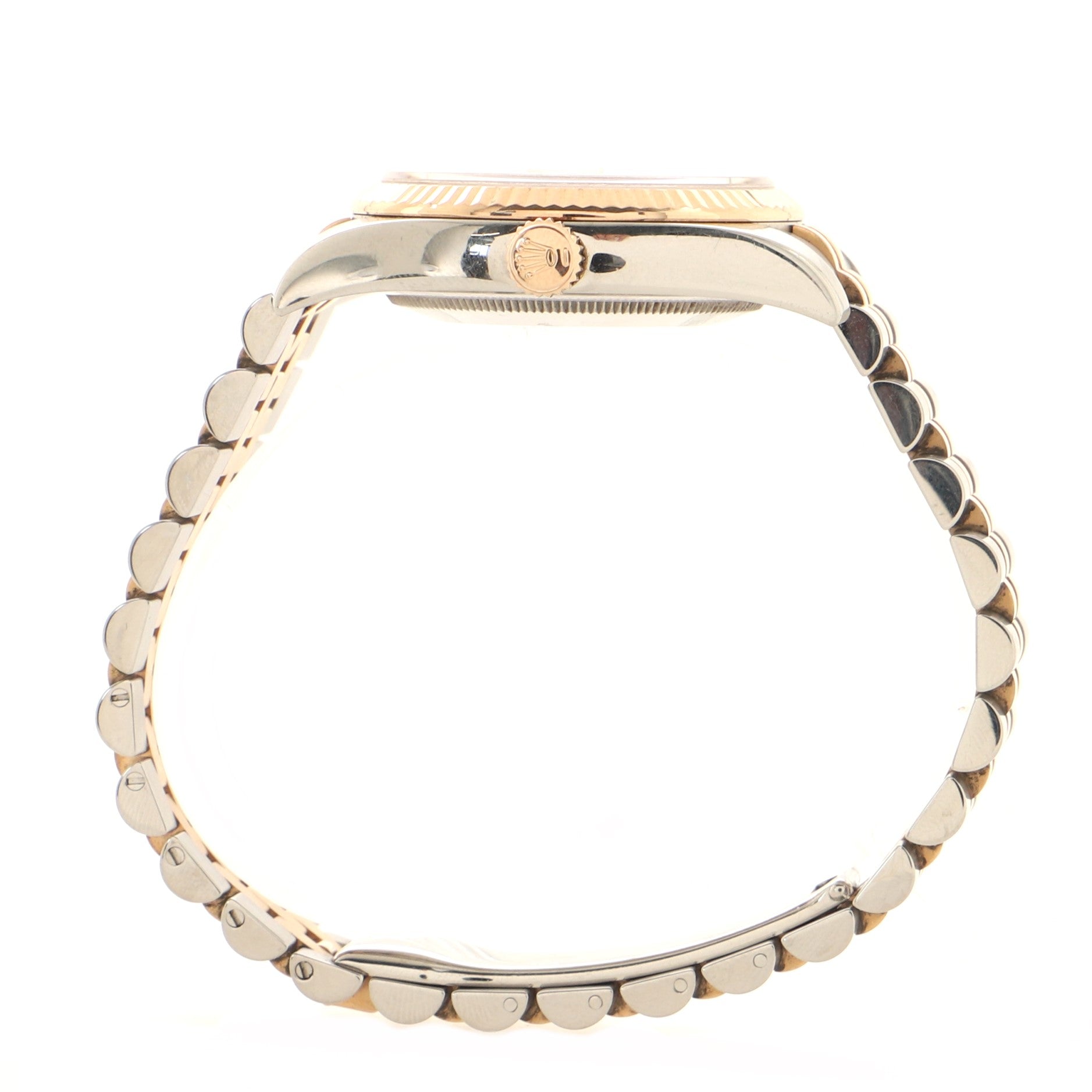 Rolex Oyster Perpetual Datejust Automatic Watch Stainless Steel and Rose Gold with Diamond Markers 36