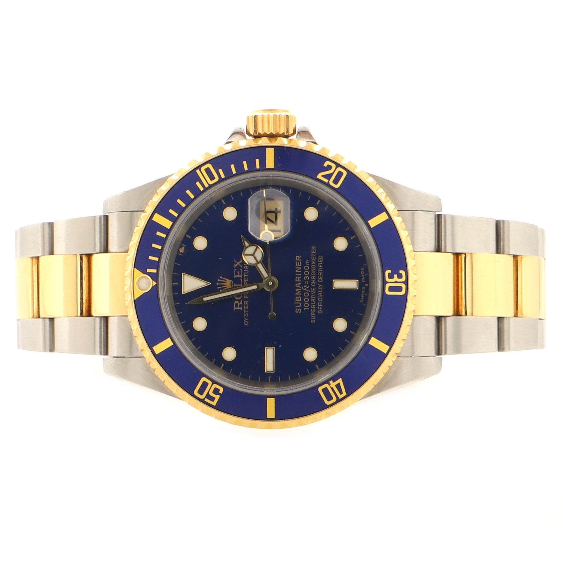 Rolex Oyster Perpetual Submariner Date Automatic Watch Stainless Steel and Yellow Gold 40
