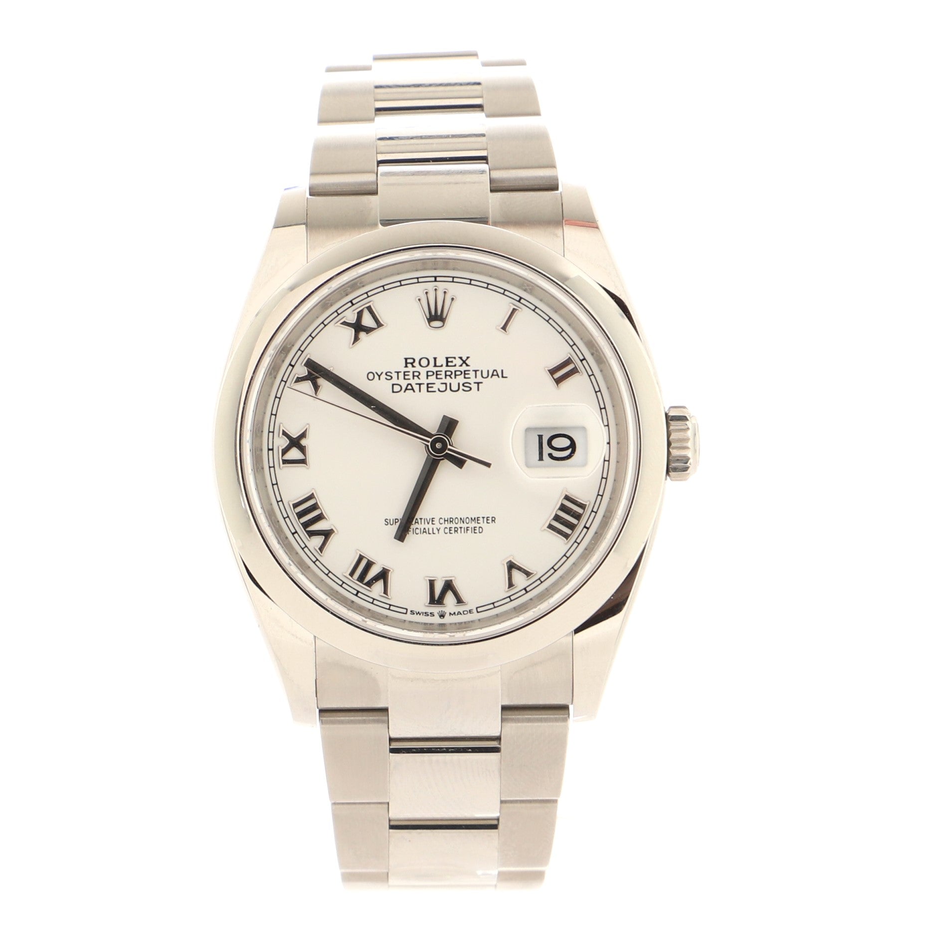Rolex Oyster Perpetual Datejust Automatic Watch Stainless Steel 36