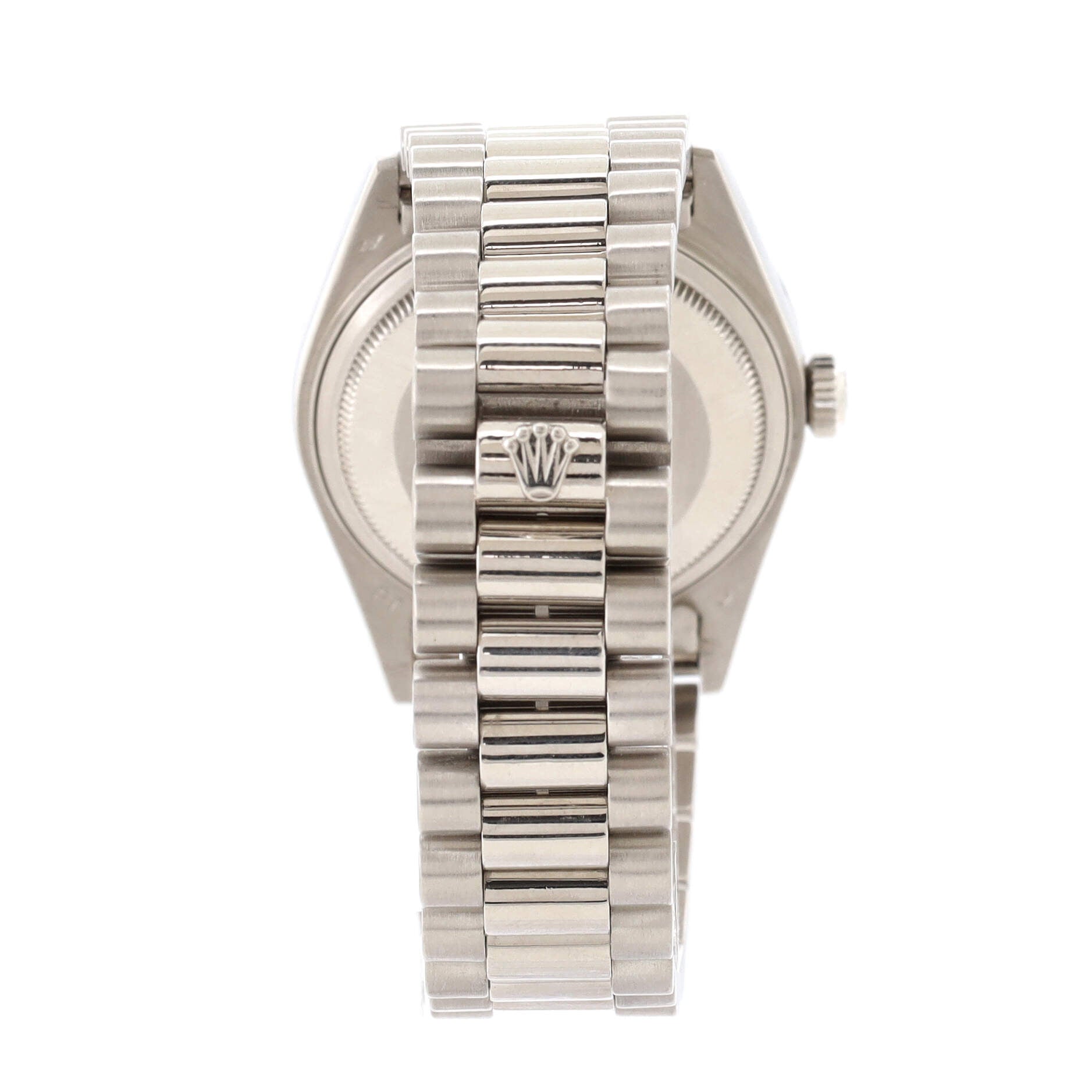 Rolex Oyster Perpetual President Day-Date Automatic Watch Platinum with Diamond Bezel and Round and Baguette Diamond Markers 36
