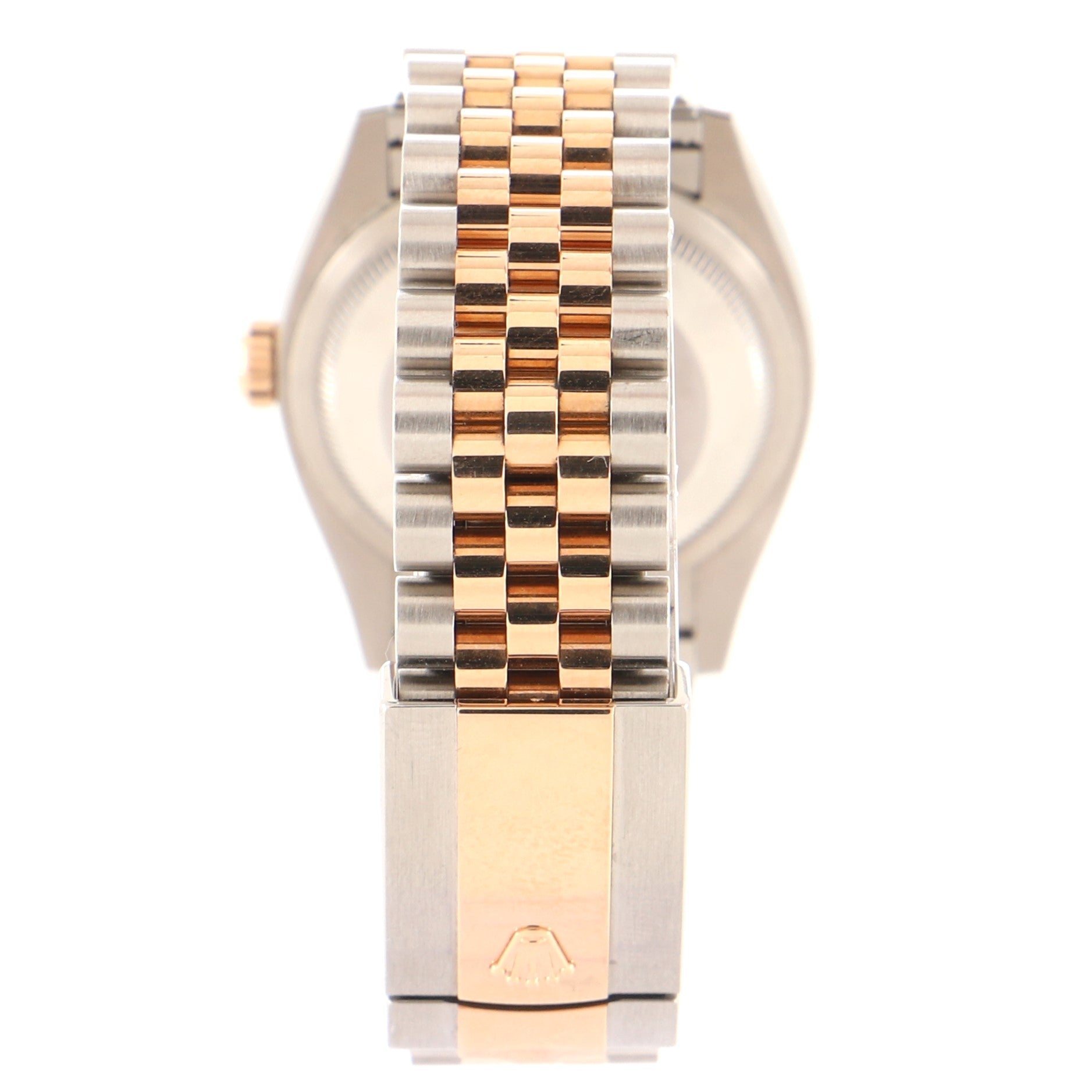 Rolex Oyster Perpetual Datejust Automatic Watch Stainless Steel and Rose Gold with Diamond Markers 36