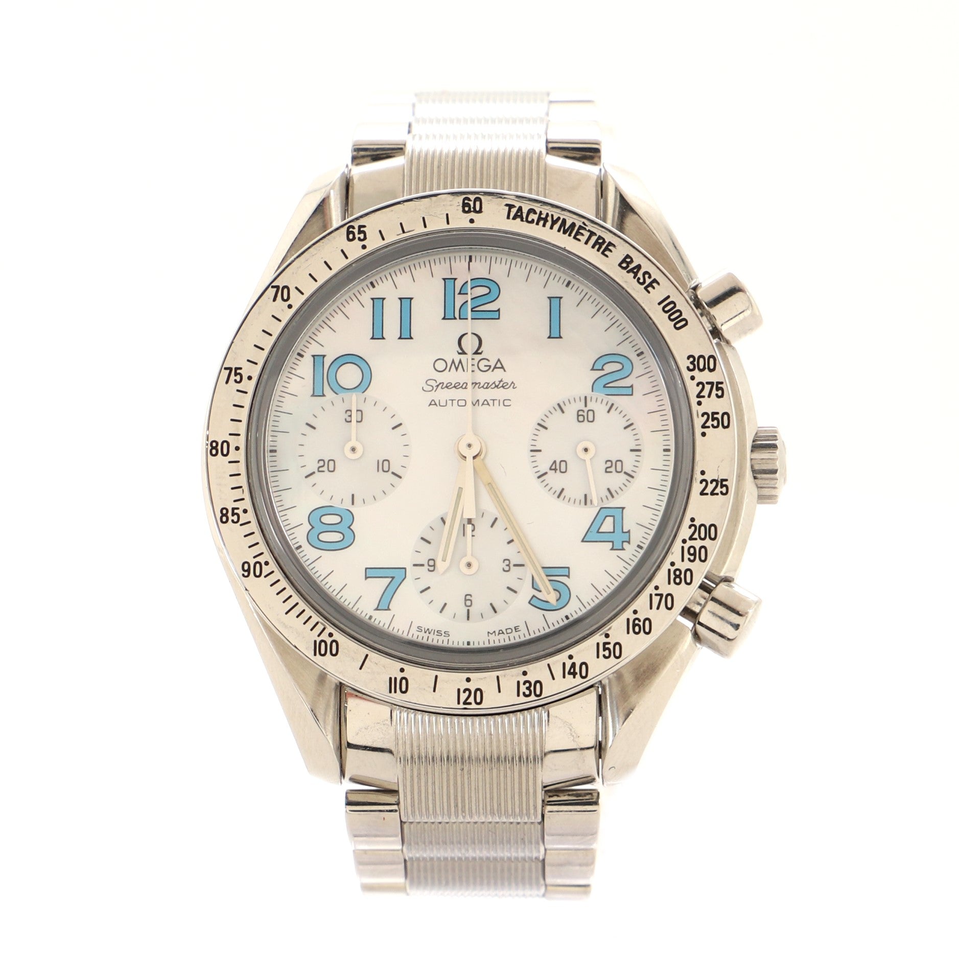 Omega Speedmaster Reduced Chronograph Automatic Watch Stainless Steel with Mother of Pearl 39