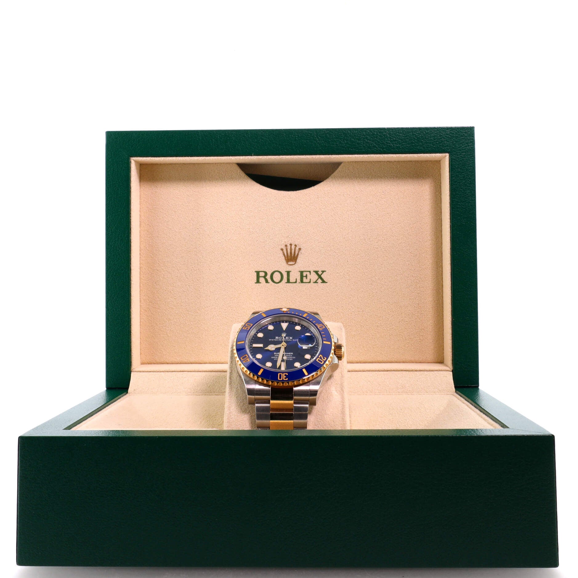 Rolex Oyster Perpetual Submariner Bluesy Date Automatic Watch Stainless Steel and Cerachrom with Yellow Gold 41