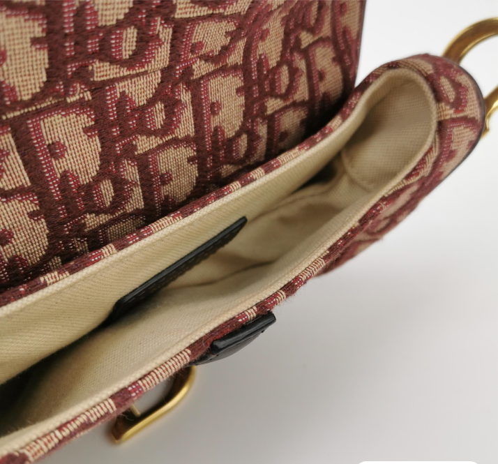 Christian Dior Saddle bag Oblique 18cm red 057840901151