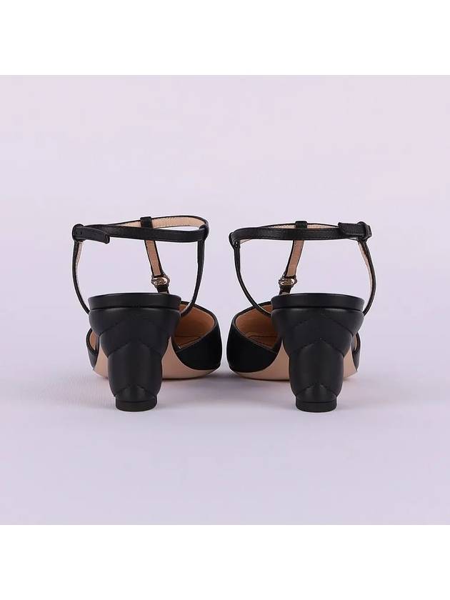 Gucci Petite GG Leather Slingback Heel Black