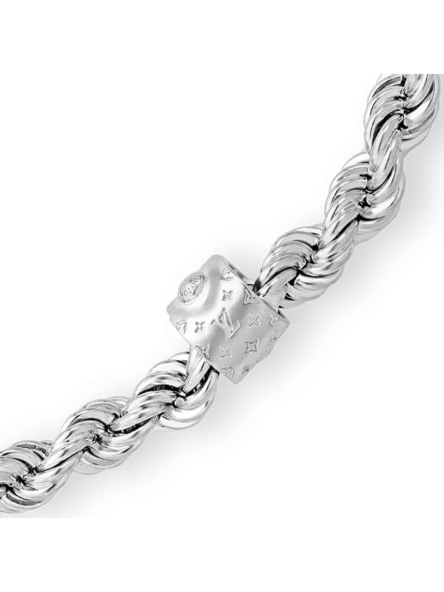 Louis Vuitton LV Rope Necklace Silver