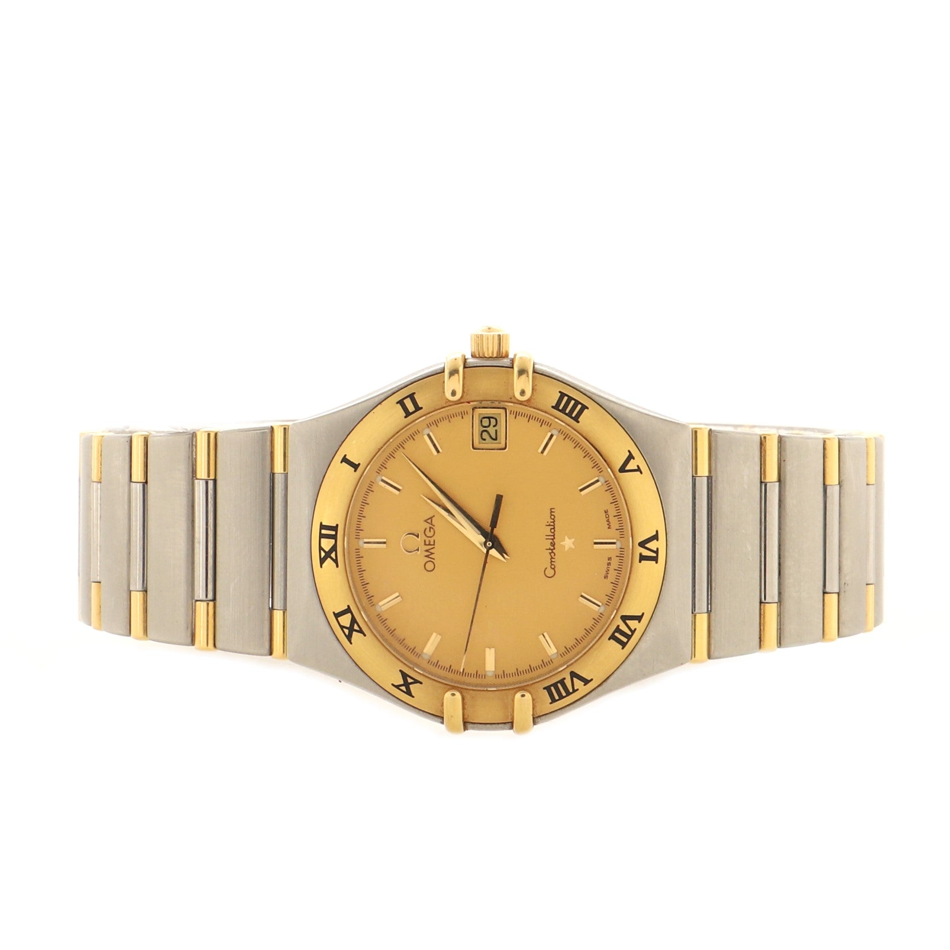 Omega Constellation Quartz Watch Stainless Steel and Yellow Gold 33