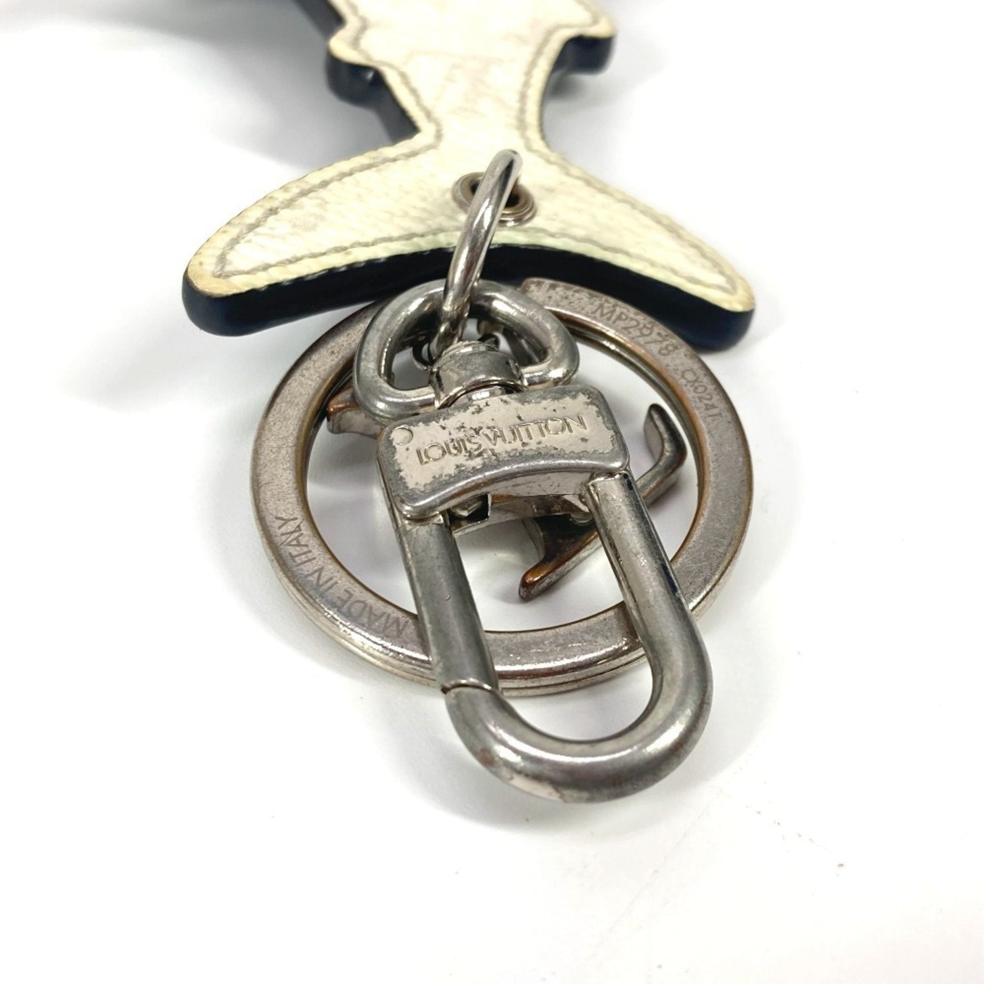 Louis Vuitton blue Leather Keyring