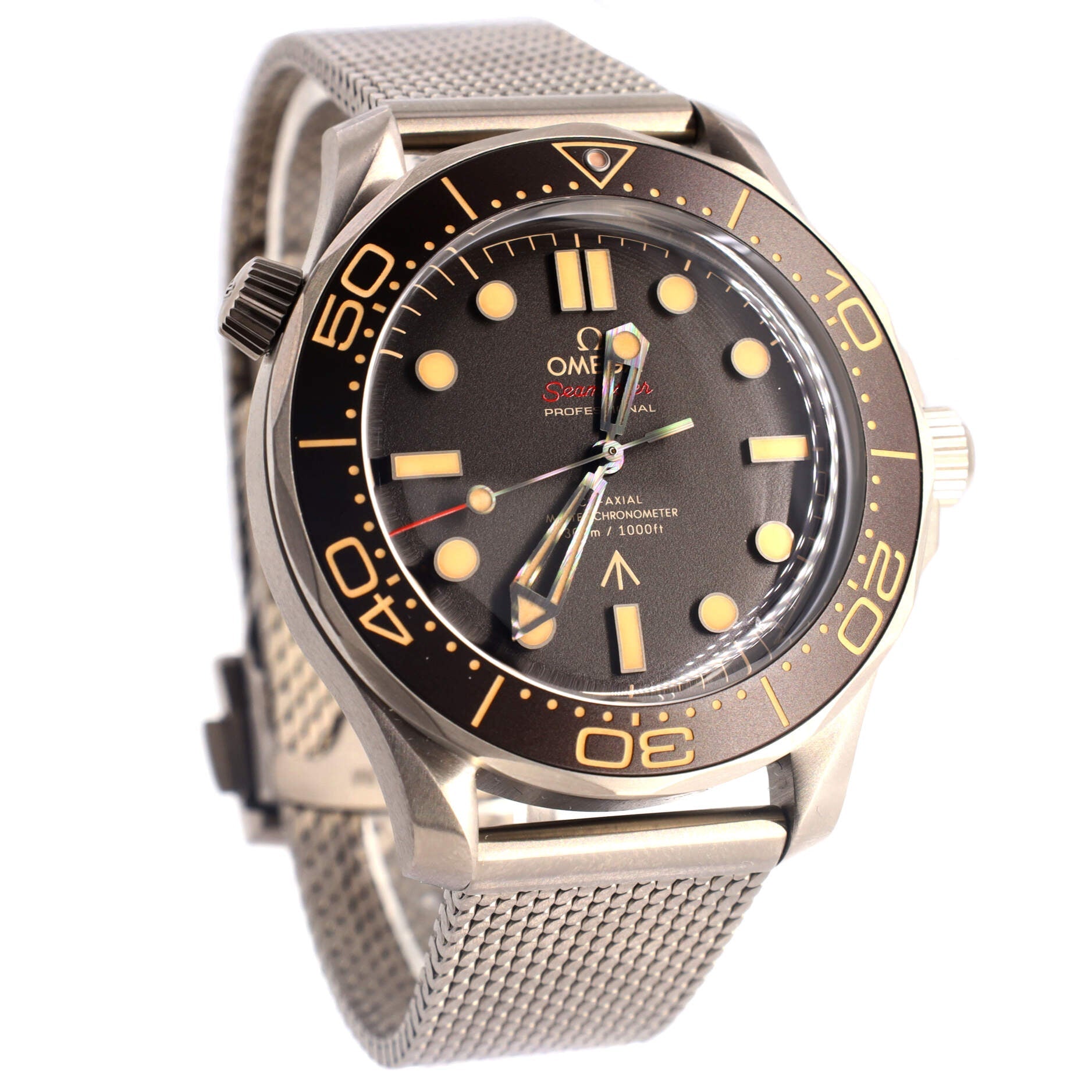 Omega Seamaster 007 Edition Diver 300M Co-Axial Master Chronometer Automatic Watch Titanium 42