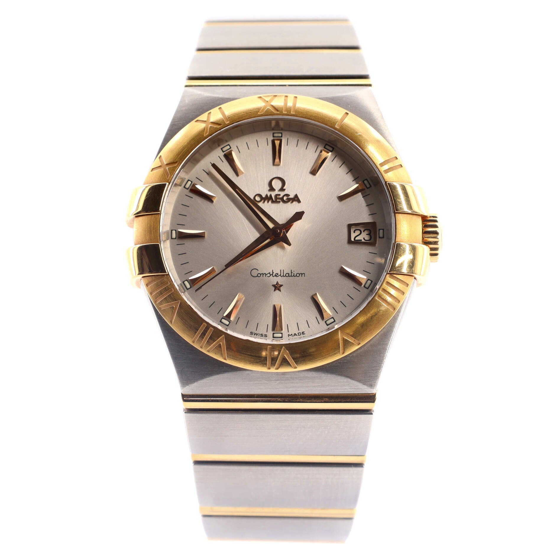Omega Constellation Quartz Watch Stainless Steel and Yellow Gold 35