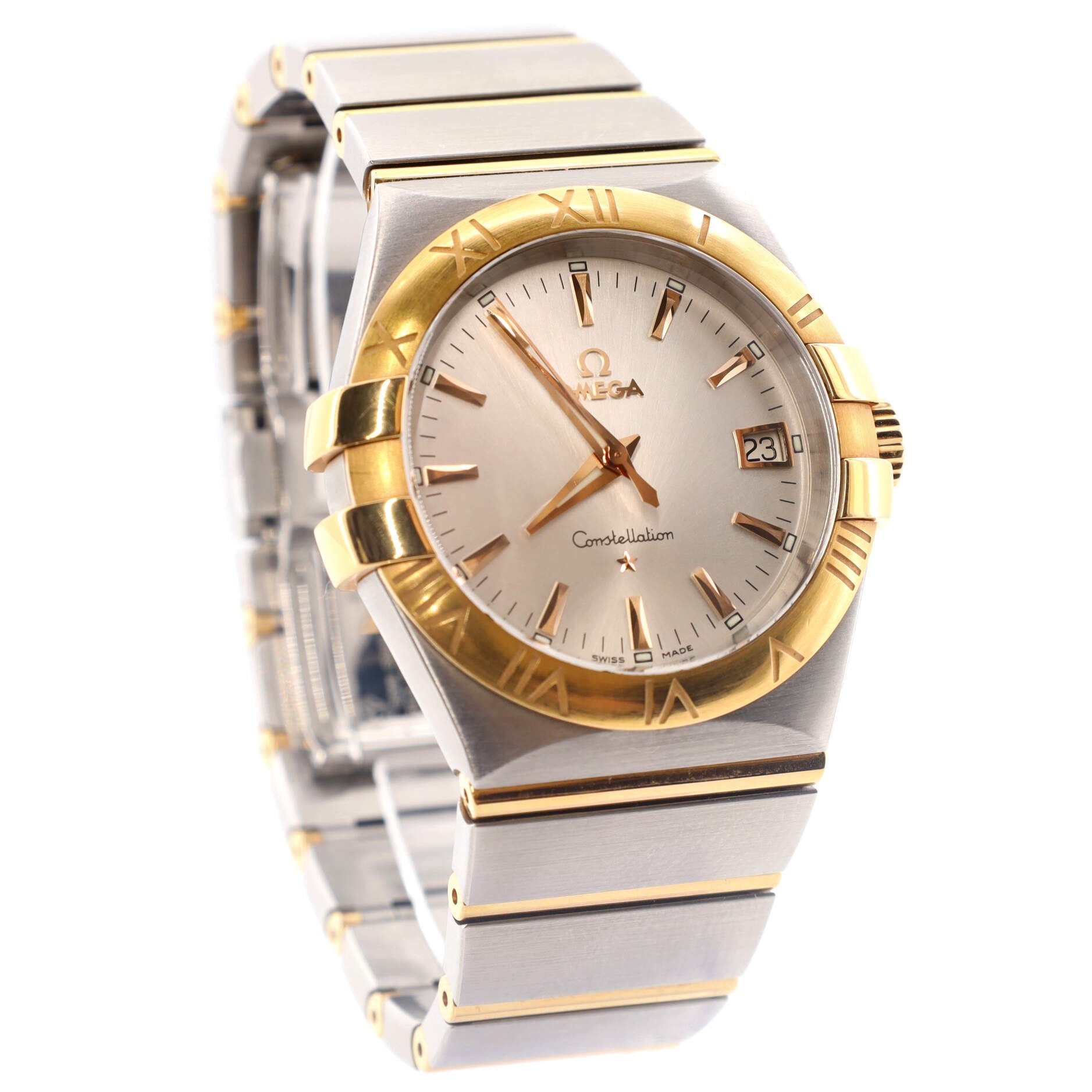 Omega Constellation Quartz Watch Stainless Steel and Yellow Gold 35