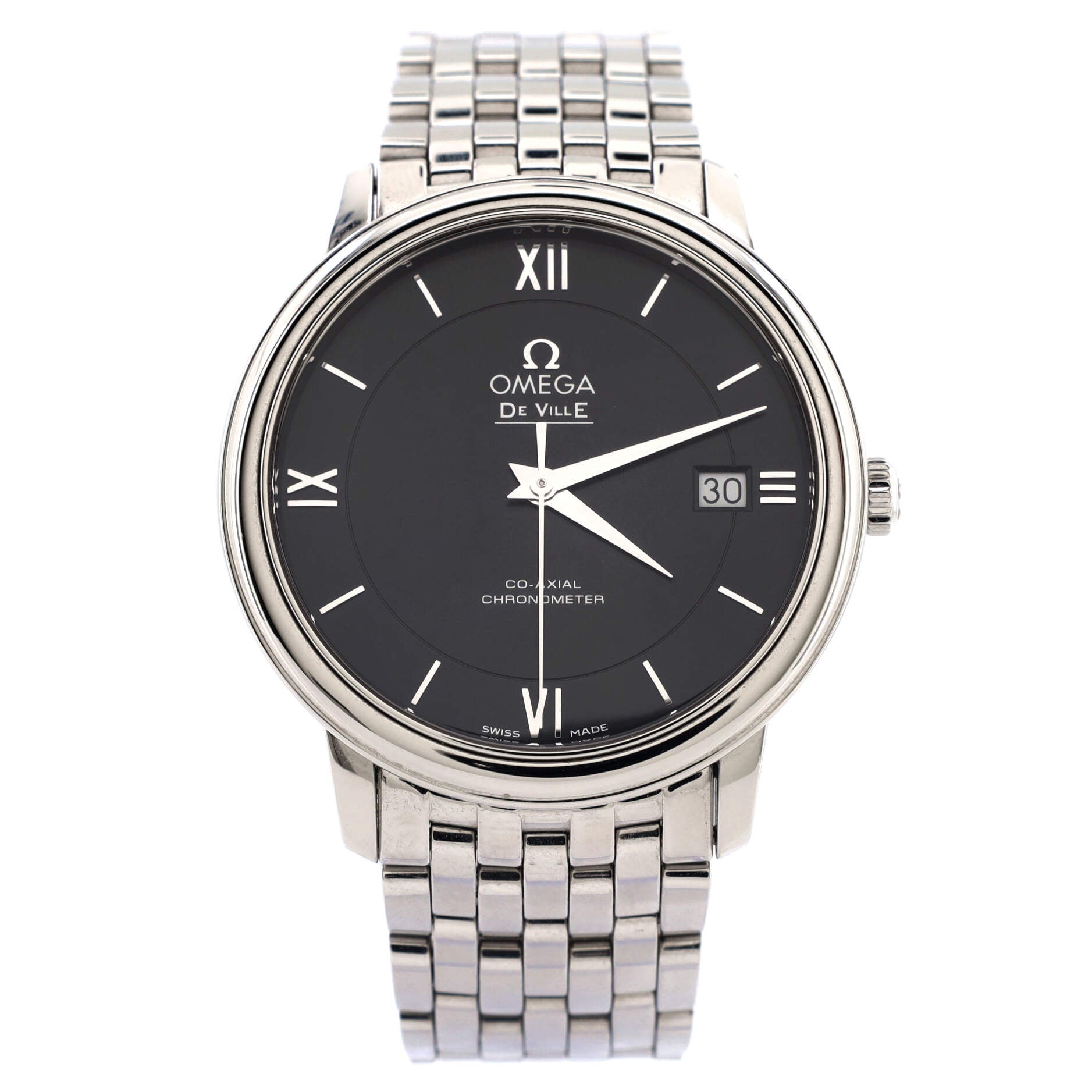 Omega De Ville Prestige Co-Axial Chronometer Automatic Watch Stainless Steel 37