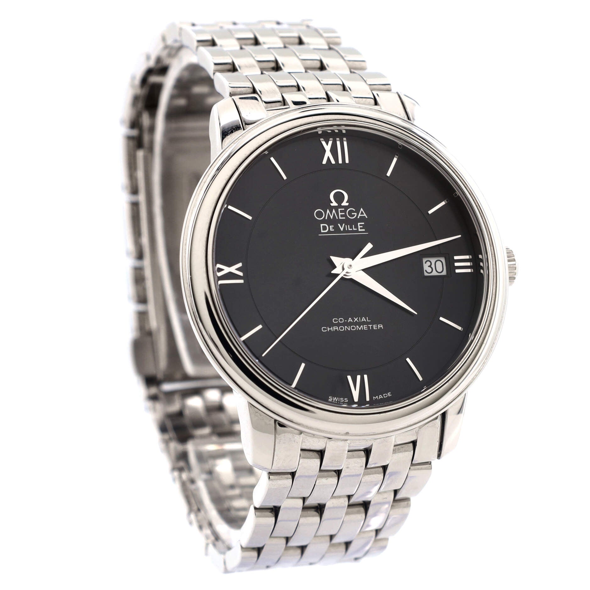 Omega De Ville Prestige Co-Axial Chronometer Automatic Watch Stainless Steel 37